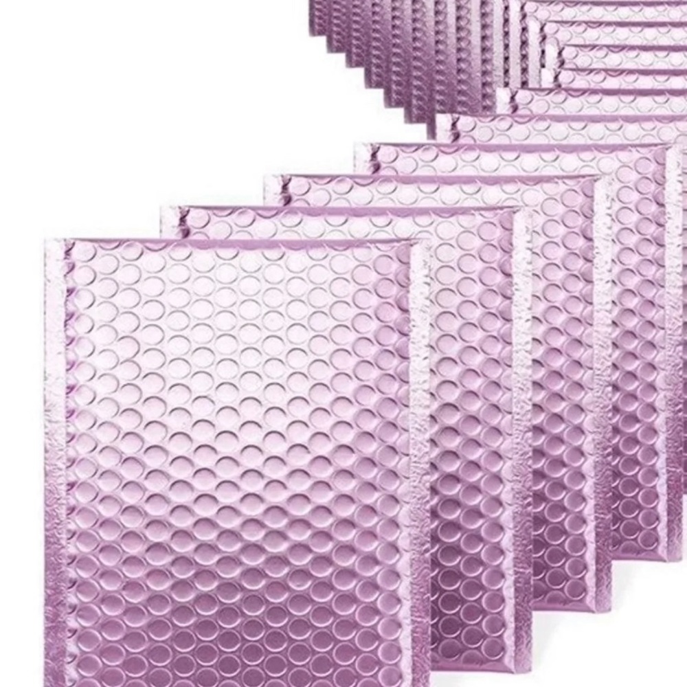 25 purple metallic premium quality 6.5x10 poly bubble mailers Frosted li…